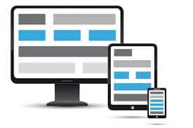 icon representing a website on multiple devices for responsive design